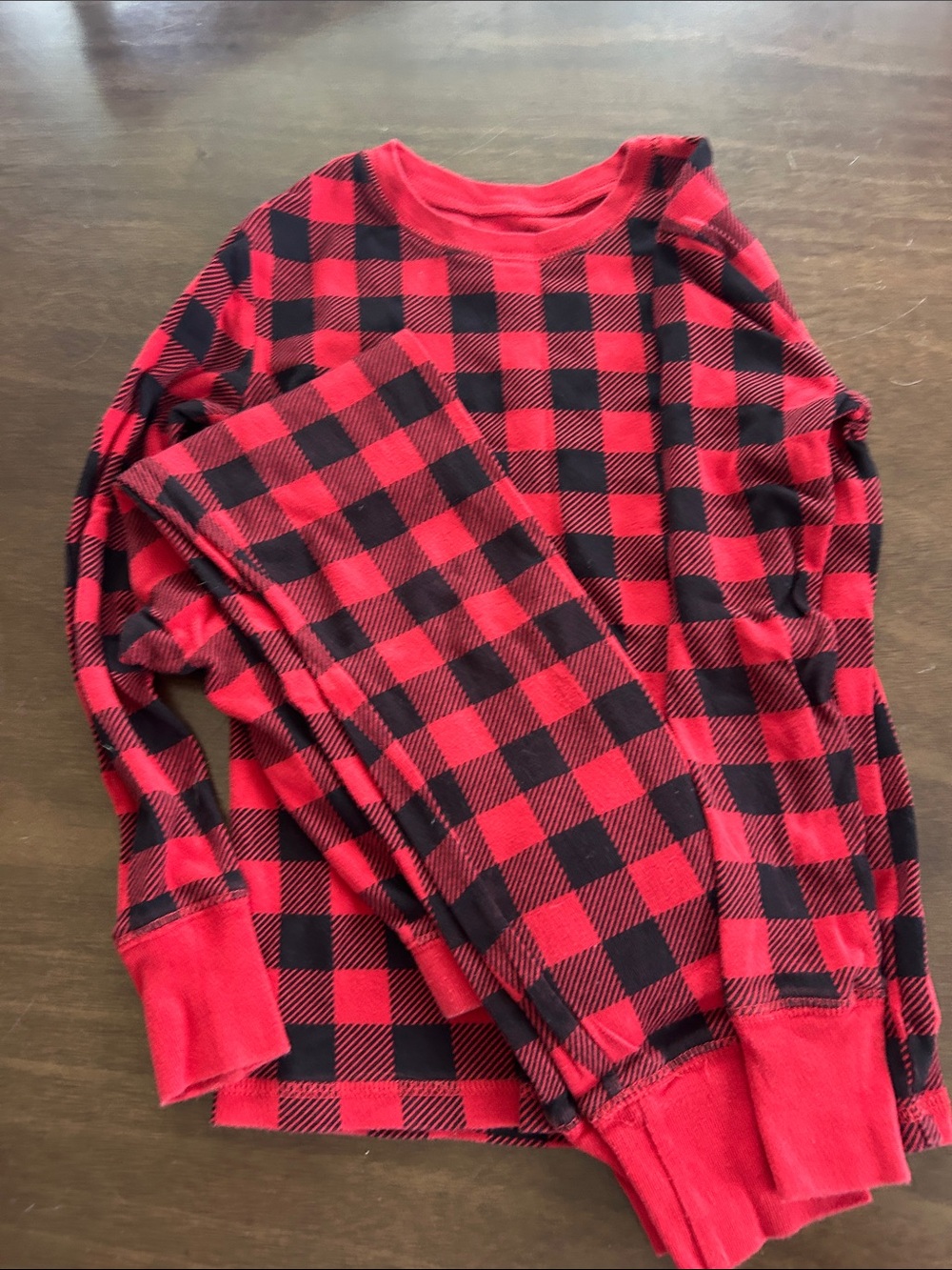 GAP Red and Black Buffalo Plaid Kids Pajama Set